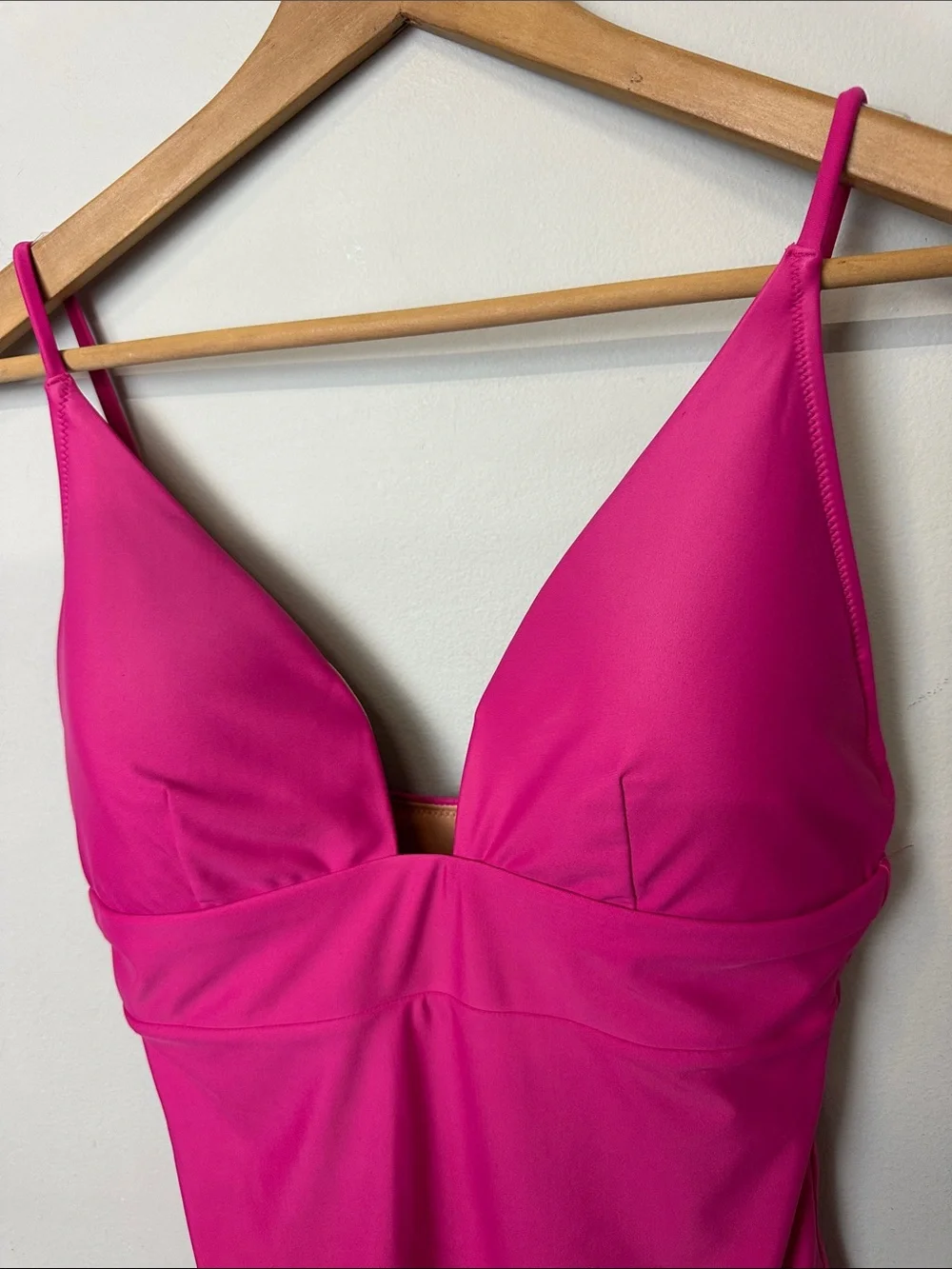 J. Crew Plunge One Piece Swimsuit Size 10 Pink